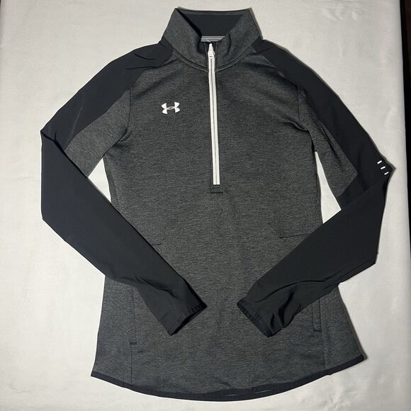 Under Armour Qualifier Hybrid 1/2 Zip Pullover Women's S Gray Heather colgear - Picture 1 of 9